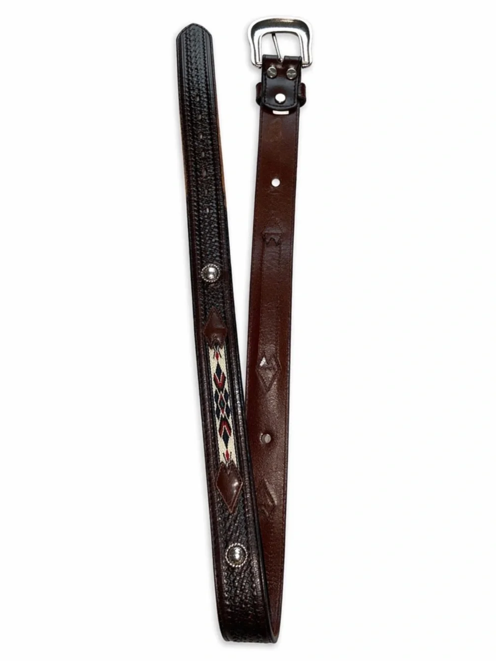 Wrangler Men’s Brown Genuine Leather Western Belt Size 40